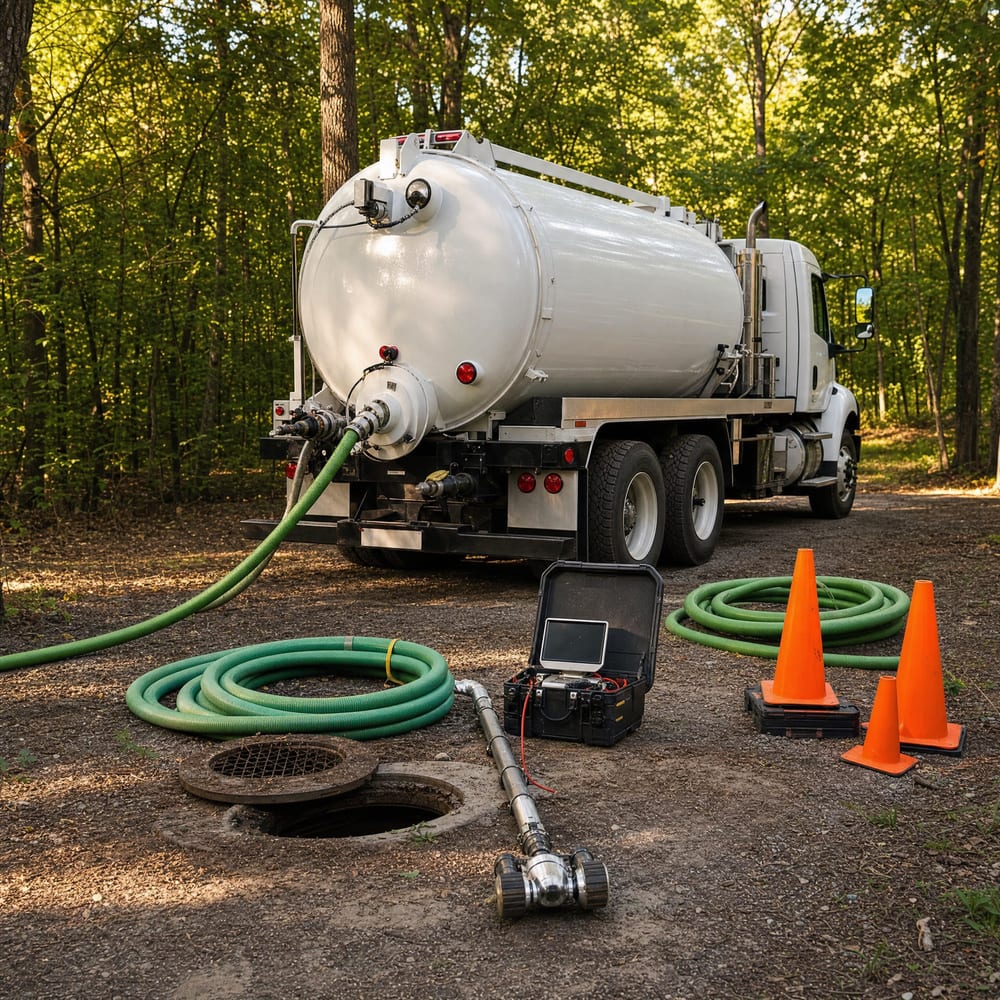 Simms Mountain Septic service equipment near Farmington, MO